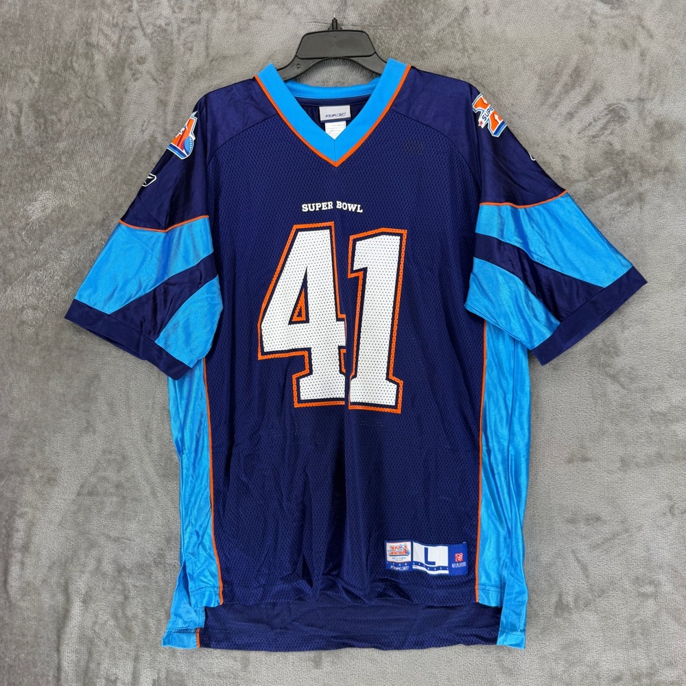 Reebok Super Bowl XLI Jersey Mens Large Navy Blue NFL Team Apparel 41 7009A 06